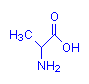 Chemical structure of alanine