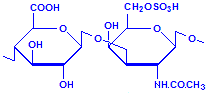 Chondroitin-6-sulphate chemical structure
